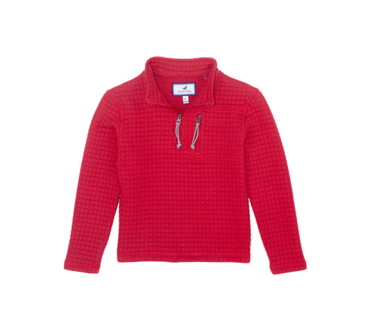 Properly tied boys delta pullover true red