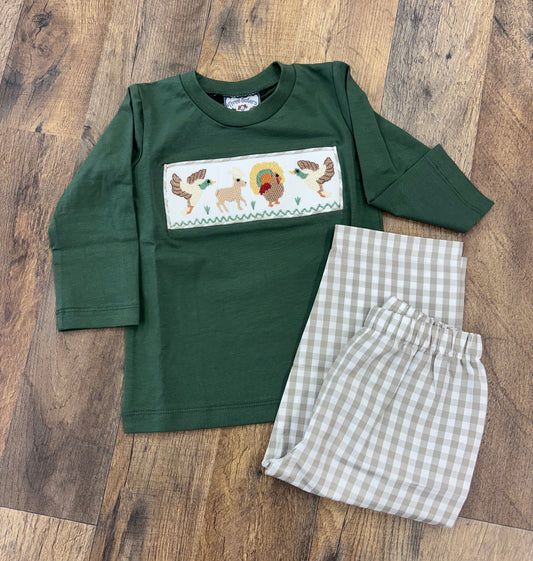 Three Sisters Boys Life Smocked Pant Set