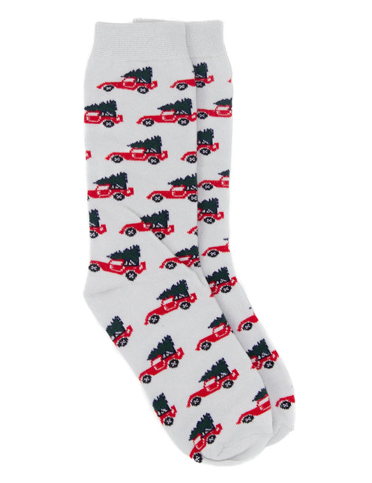 Properly Tied Christmas Truck Socks