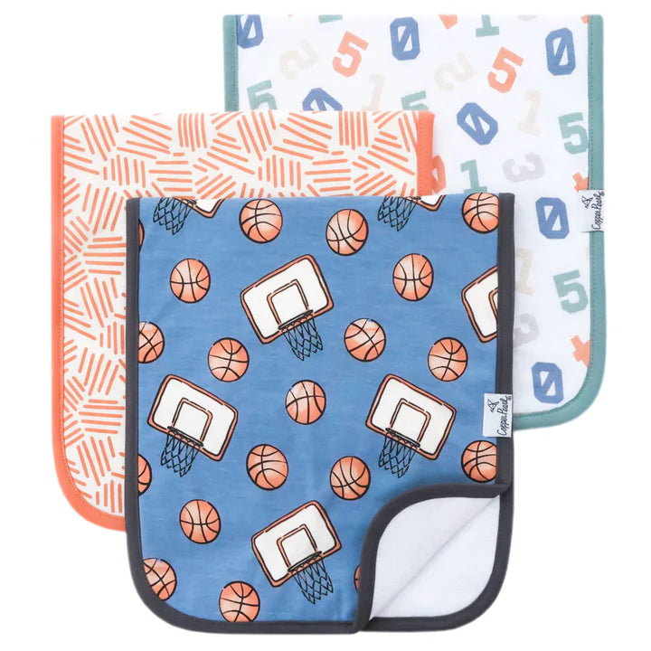 Copper Pearl Burp Cloths - Dunk