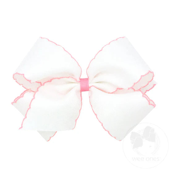 Wee Ones White With Light Pink Trim