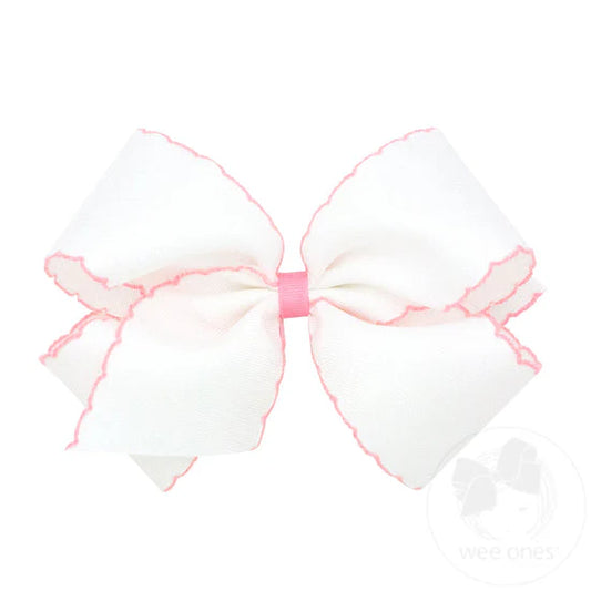 Wee Ones White With Light Pink Trim