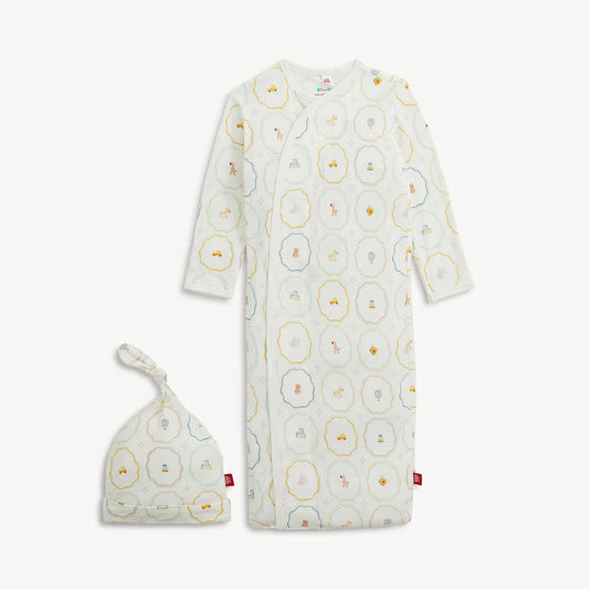 Magnetic Me Nursery Magic Cream Gown/Hat Set