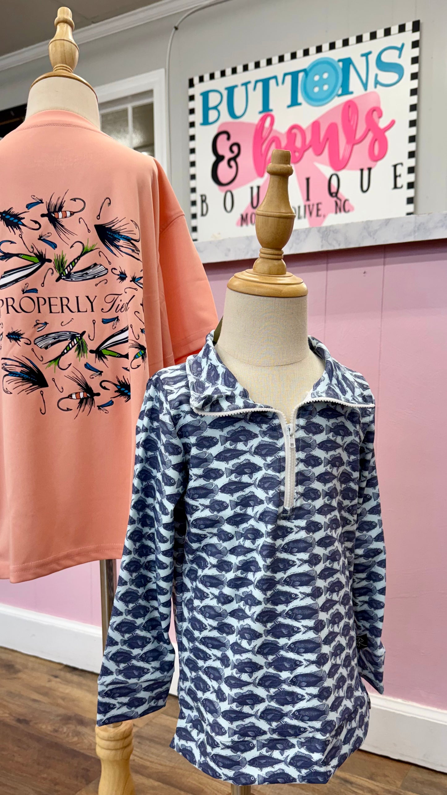 Clover Cottage Blue Fin Quarter Zip