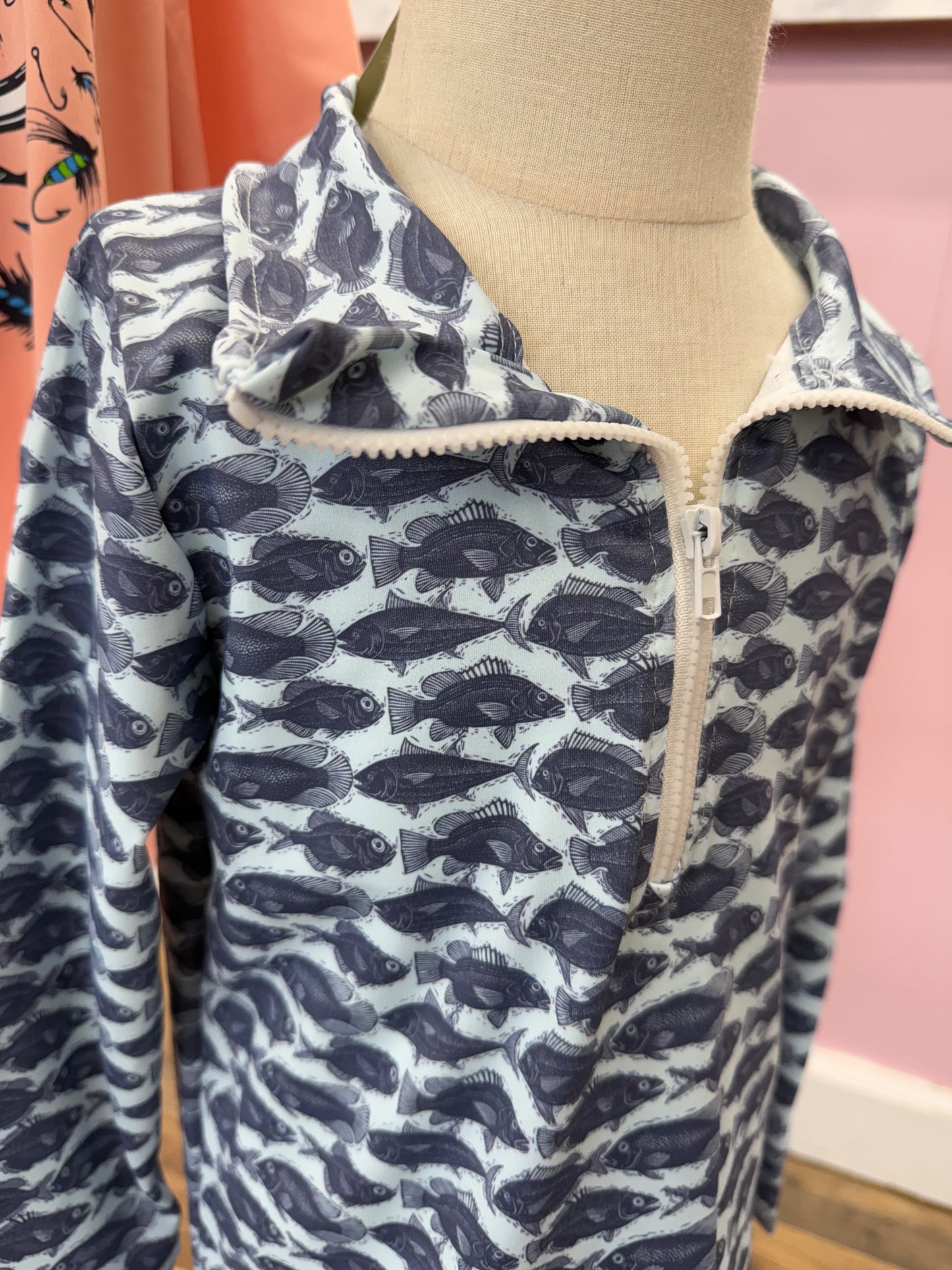 Clover Cottage Blue Fin Quarter Zip