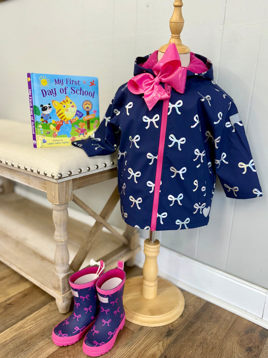 Hatley foil bows rain jacket