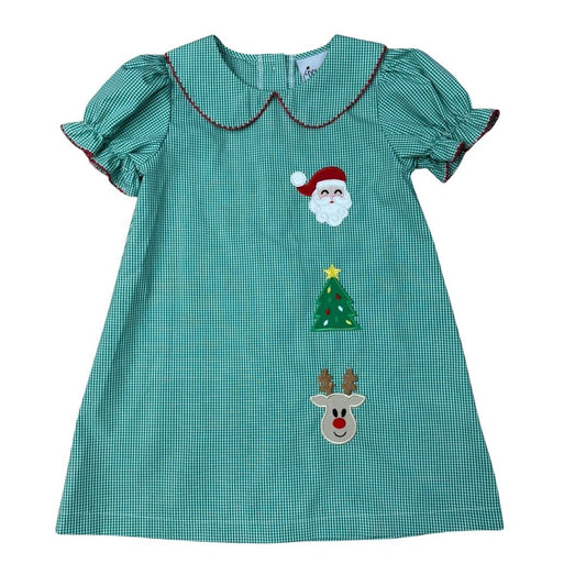 Delaney Green Gingham Christmas Dress