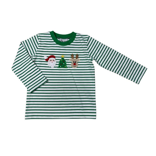 Delaney Green Stripe Christmas Shirt