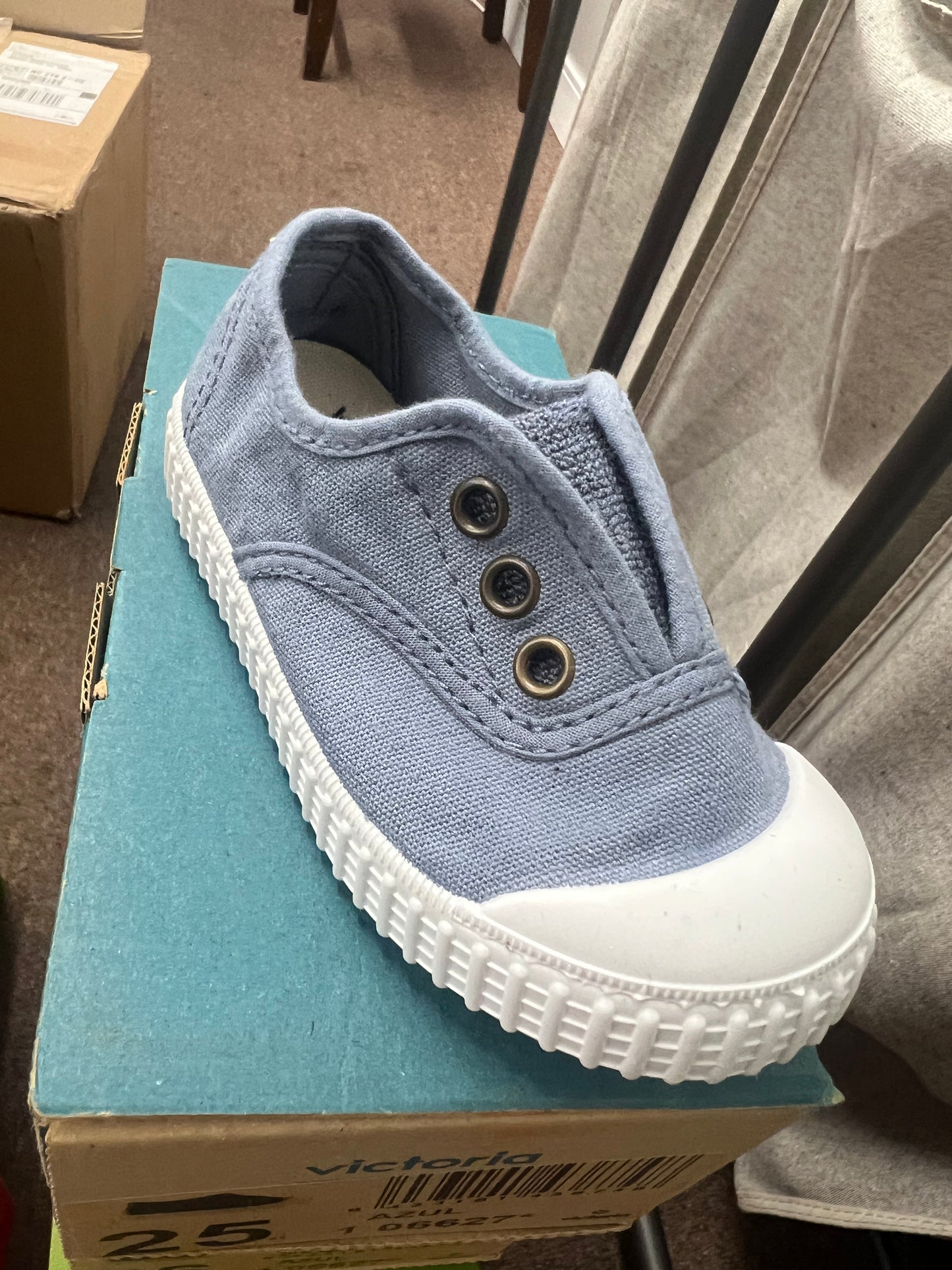 Victoria Blue Slip On Shoe