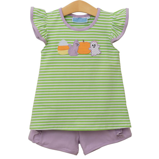Trotter Street Halloween Ruffle Set