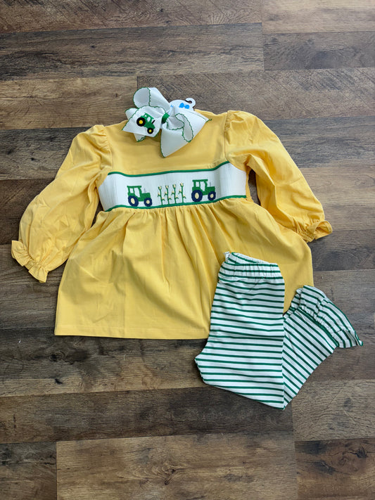 Three Sisters Harvest Time Smocked Ruffle Set