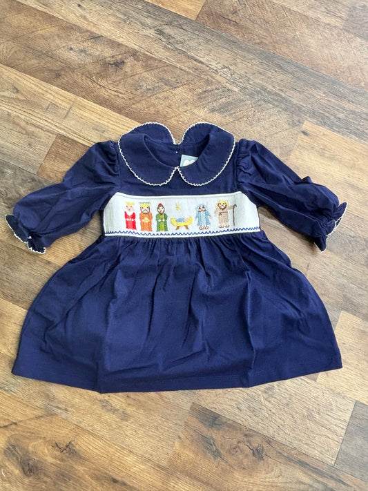 Three Sisters Nativity Smocked Dress