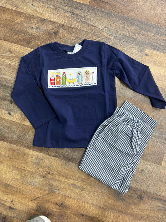Three Sisters Nativity Smocked Boy Set