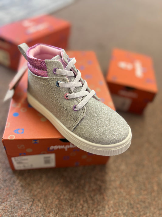 Oomphies Silver Glitter High Top