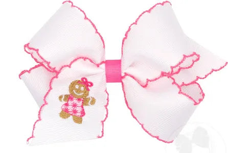 Gingerbread Embroidered Bow