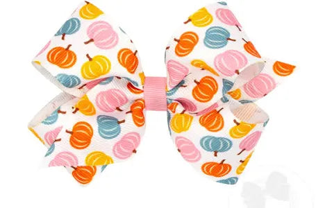 Pumpkin Harvest Print Bow