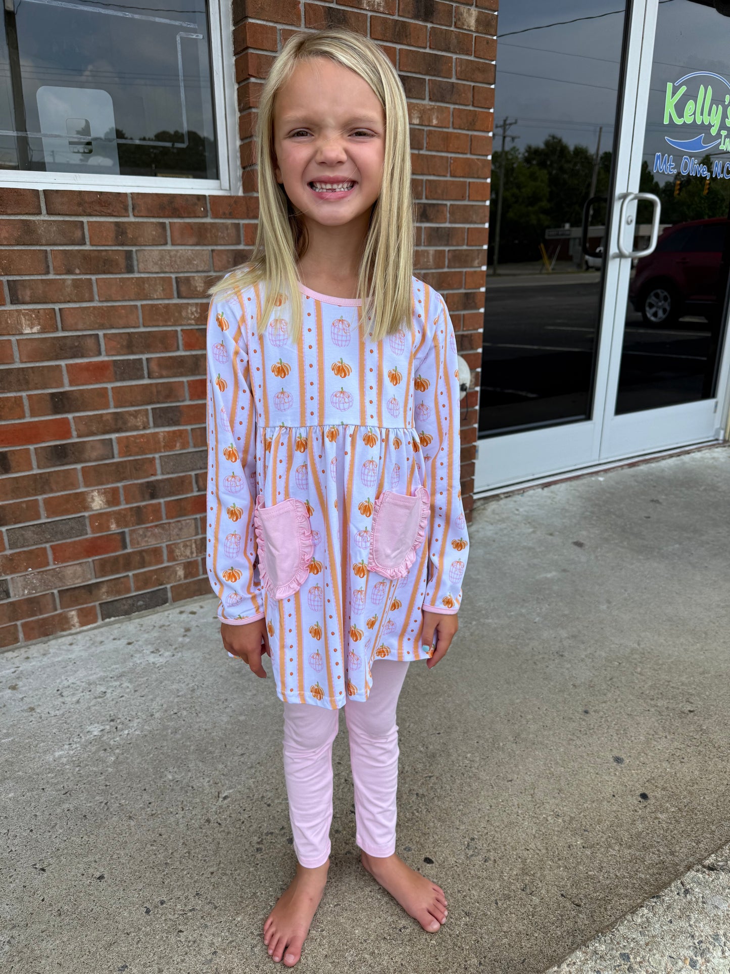Trotter Street Pumpkin Patch Ruffle Pant Set