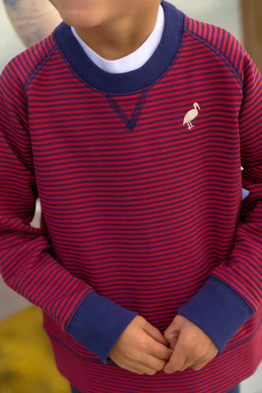 TBBC Richmond Red/Navy Stripe Crewneck