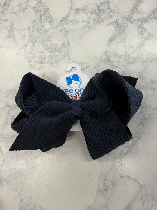 Wee Ones Navy Corduroy Bow