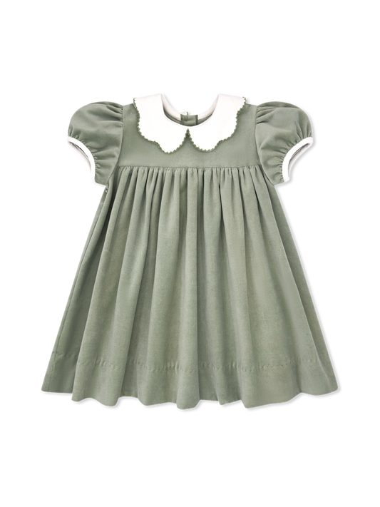 Lullaby Set Green Velvet Dress