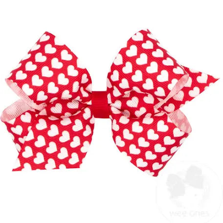 Heart Print Bow