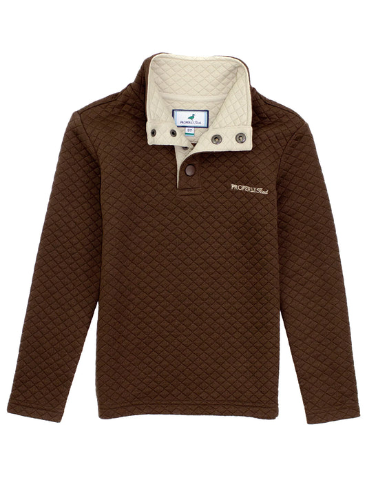 Properly Tied Boys Club Pullover Brown