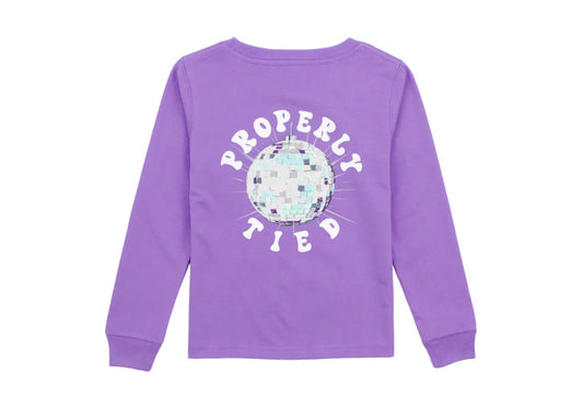 Properly Tied Disco Ball Purple Tee