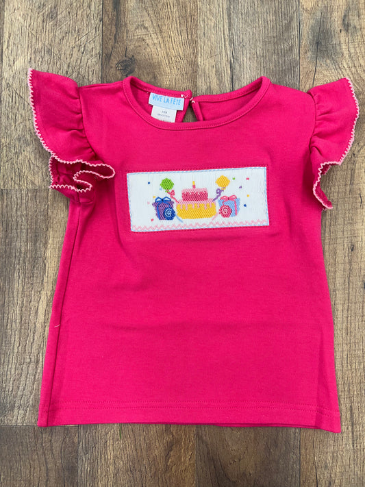 Vive La Fete Fuchsia Birthday Smock
