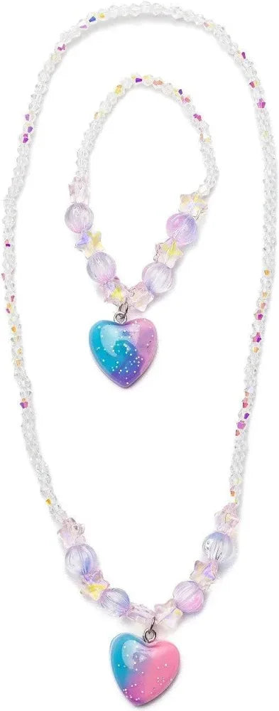 Galaxy Heart Necklace Set