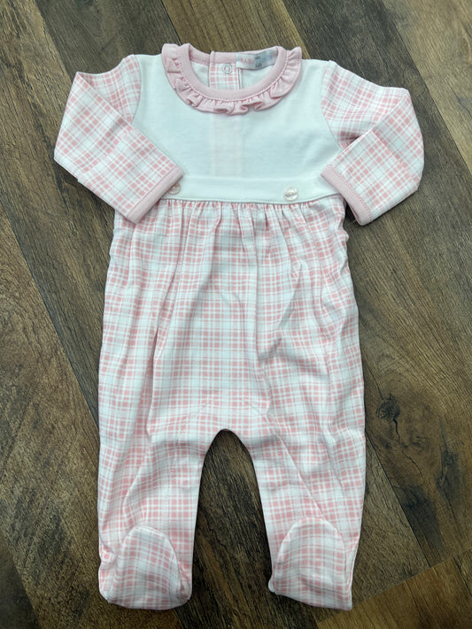 Baby Loren Rossy Pink Plaids Footie