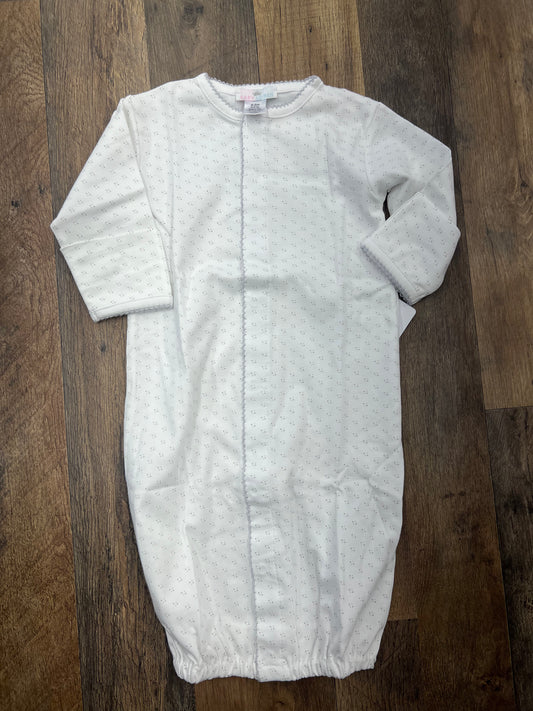 Baby Loren Grey Dots Gown