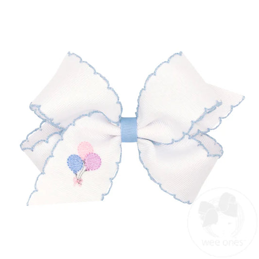 Balloon Embroidered Moonstitch Bow