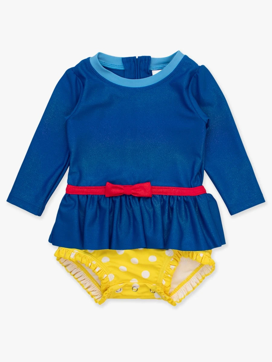 Ruffle Butts Apple Princess Long Sleeve Swim