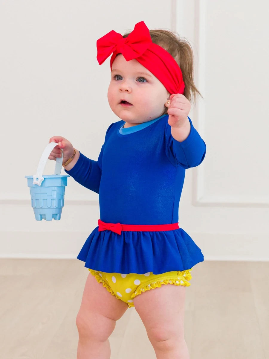 Ruffle Butts Apple Princess Long Sleeve Swim