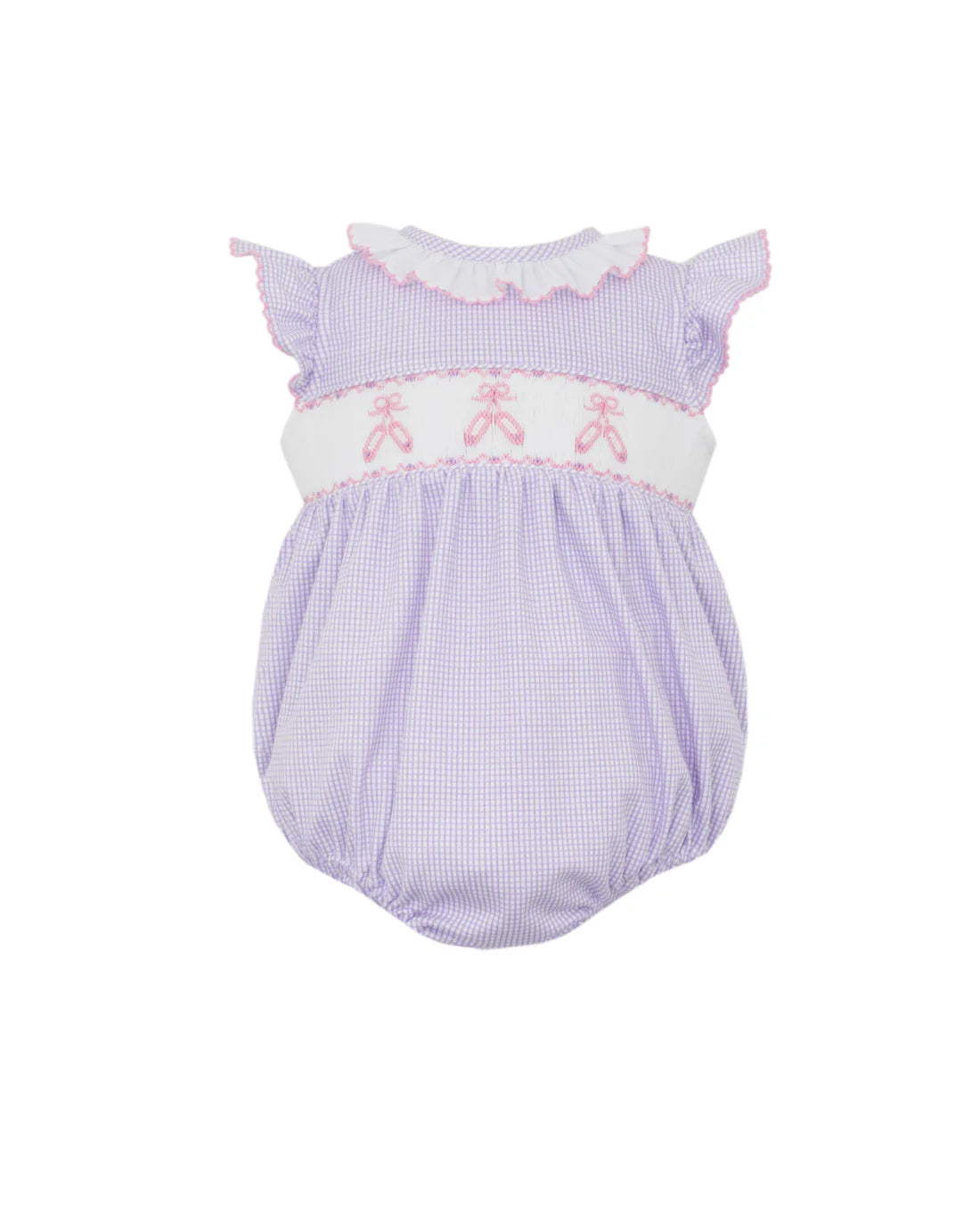 Petit Bebe Ballet Slippers Smocked Bubble