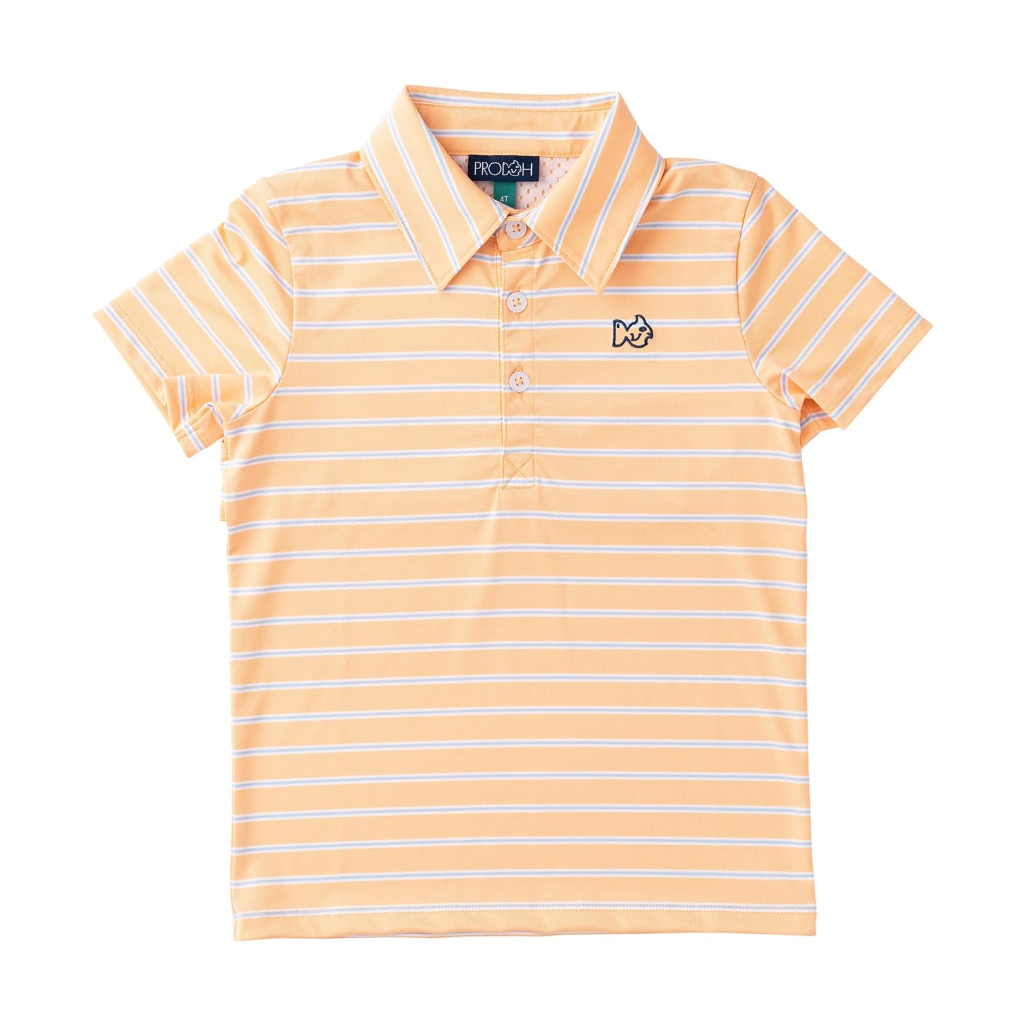 Prodoh Orange Chiffon Stripe Polo