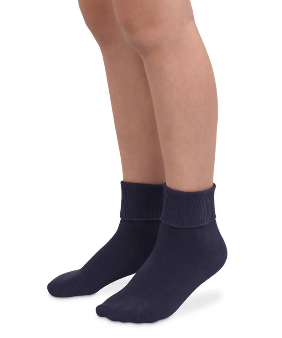Jefferies Navy Crew Sock