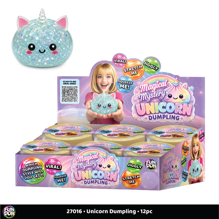 Fun Doh Unicorn Mystery Dumpling Squishy Toy - 12/Display: Wholesale Price