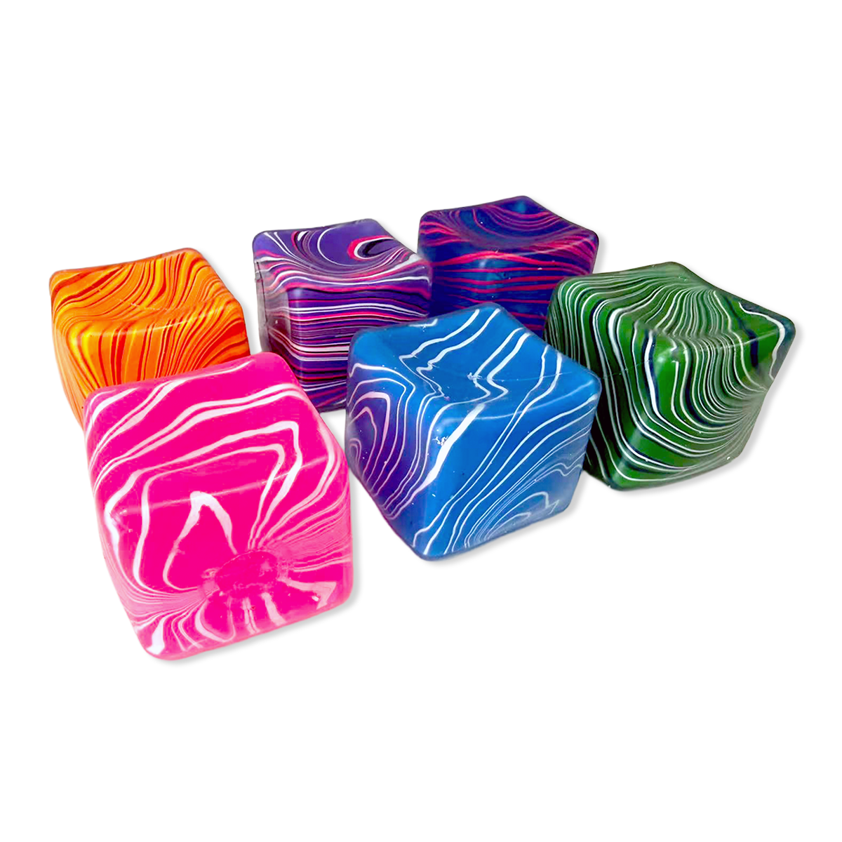 Fun Doh Swirl Squishy Cubes Viral Assortment - 12/Display: Wholesale Price