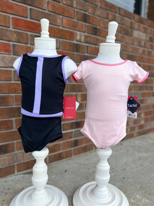 Capezio pink square back leotard