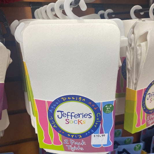 White Nylon Tights 2-pack 6-8y