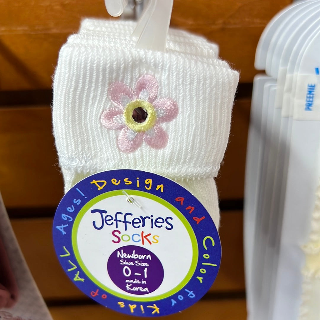 Newborn Embroidered Socks